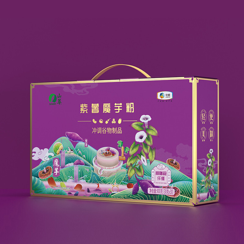 中粮山萃紫薯魔芋粉礼盒900g