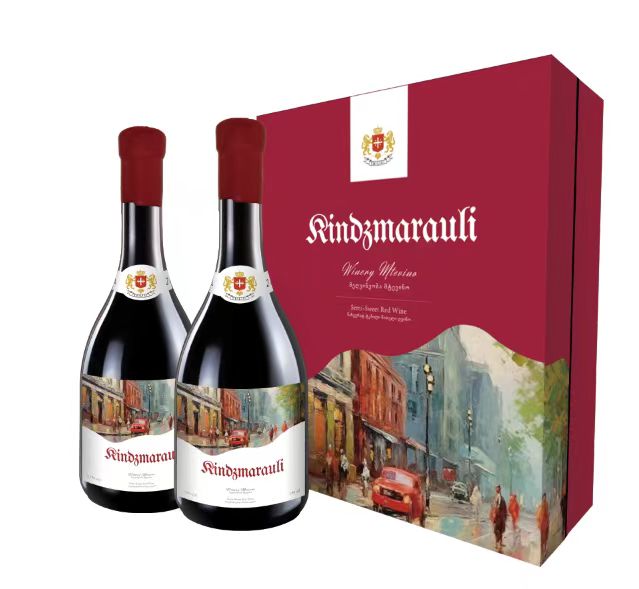 第比利斯金兹玛拉乌里半甜红礼盒750ml*2