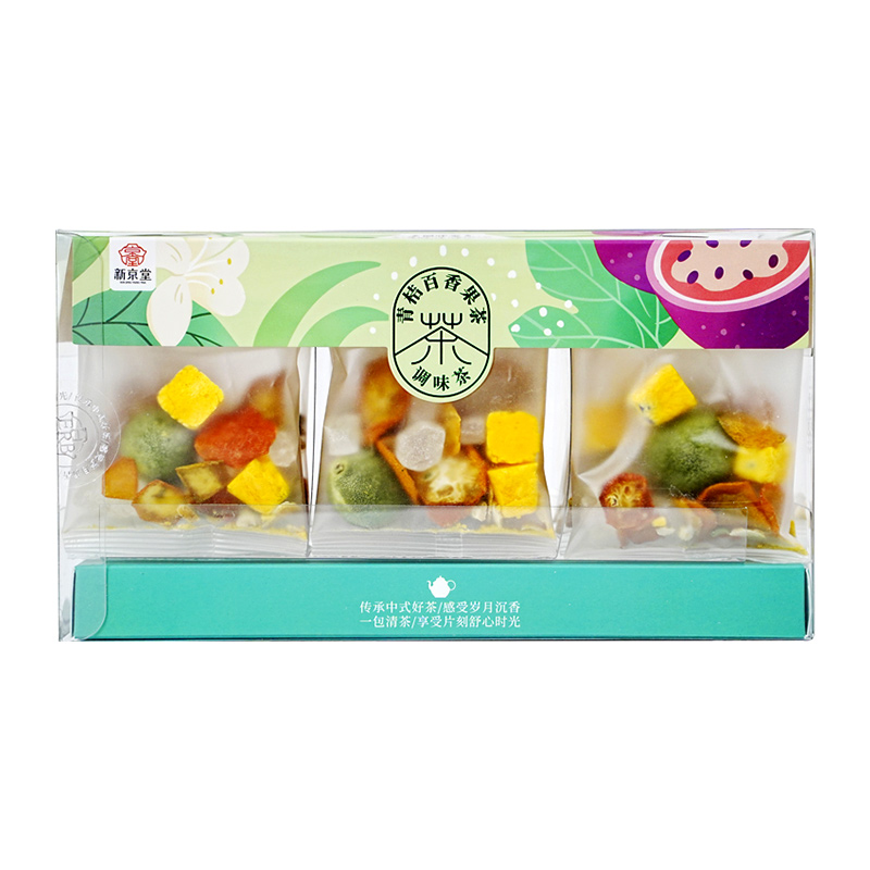 新京堂青桔百香果茶120g