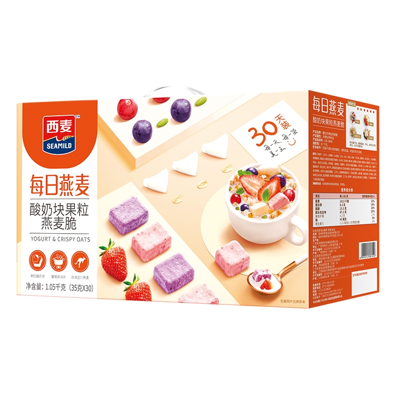 西麦每日燕麦酸奶块果粒燕麦脆1050g