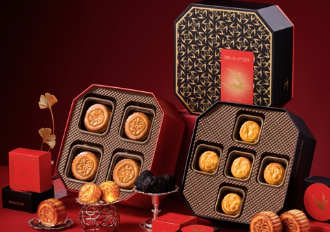 锦华星钻双辉月饼礼盒725g