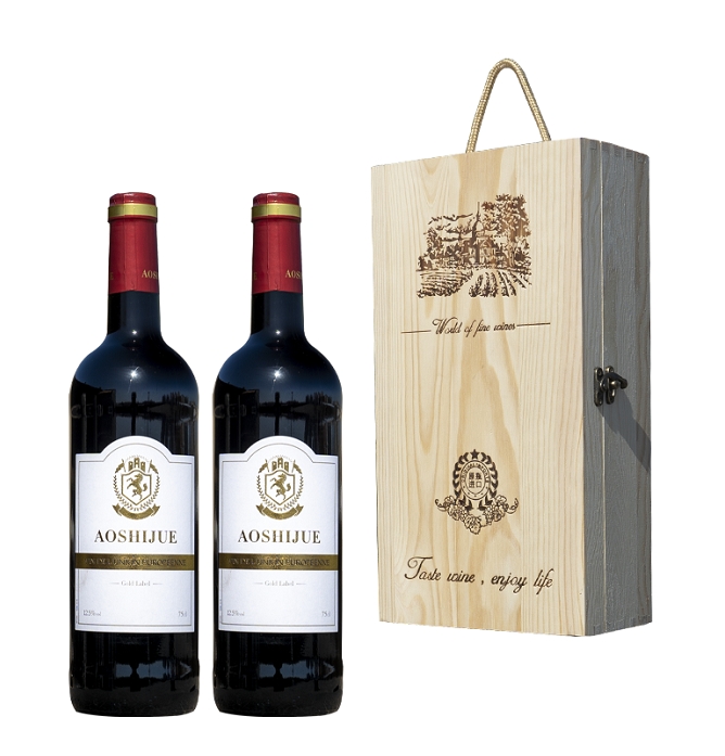 中粮澳诗爵金标红酒礼盒装750ml*2